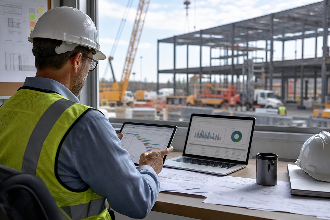 Construction project and vendor management workspace