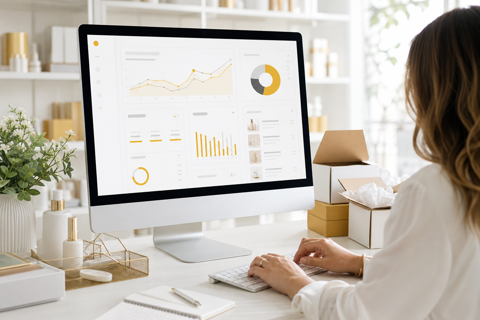 E-commerce marketplace dashboard with product analytics