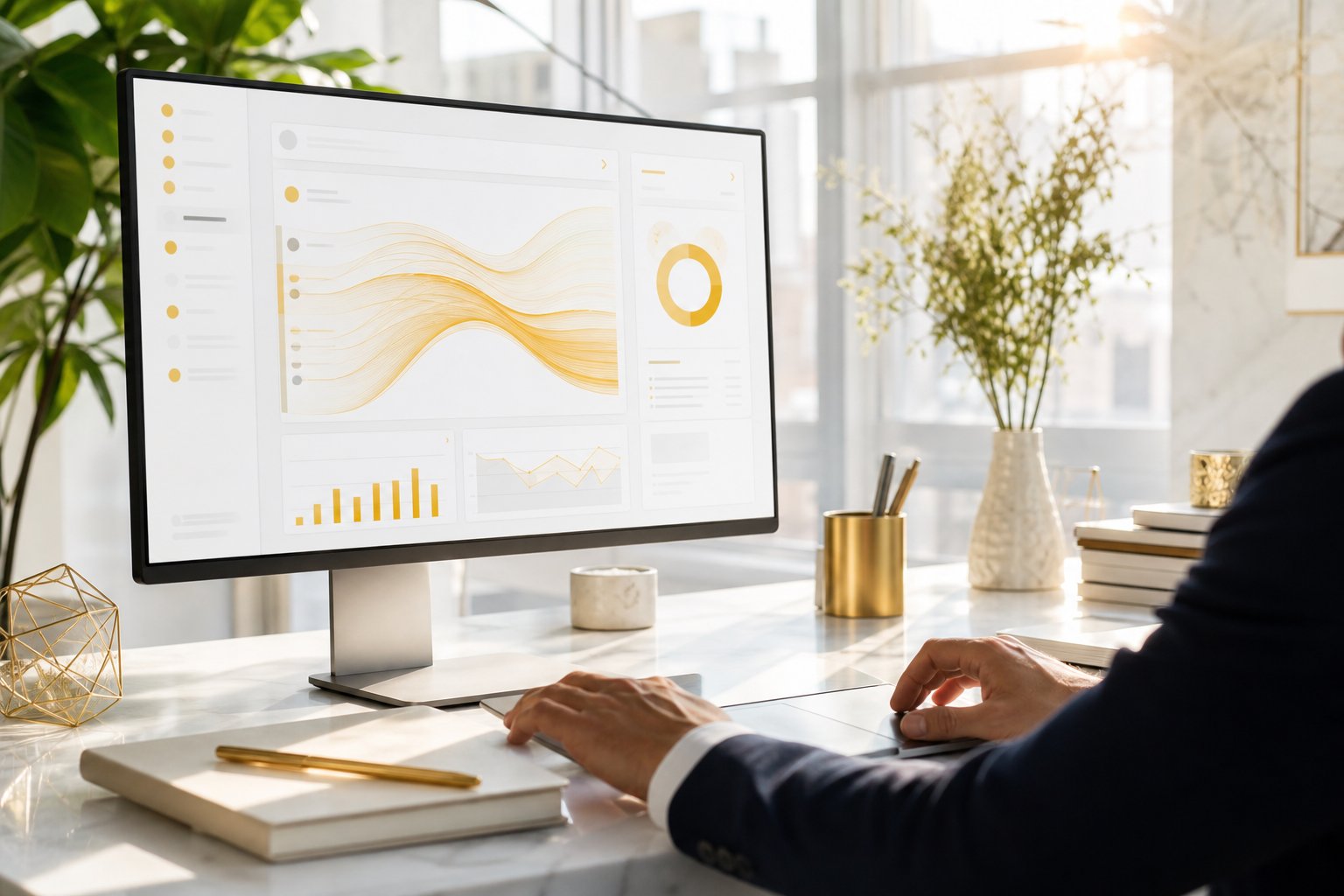 Finance analytics dashboard with secure transaction monitoring