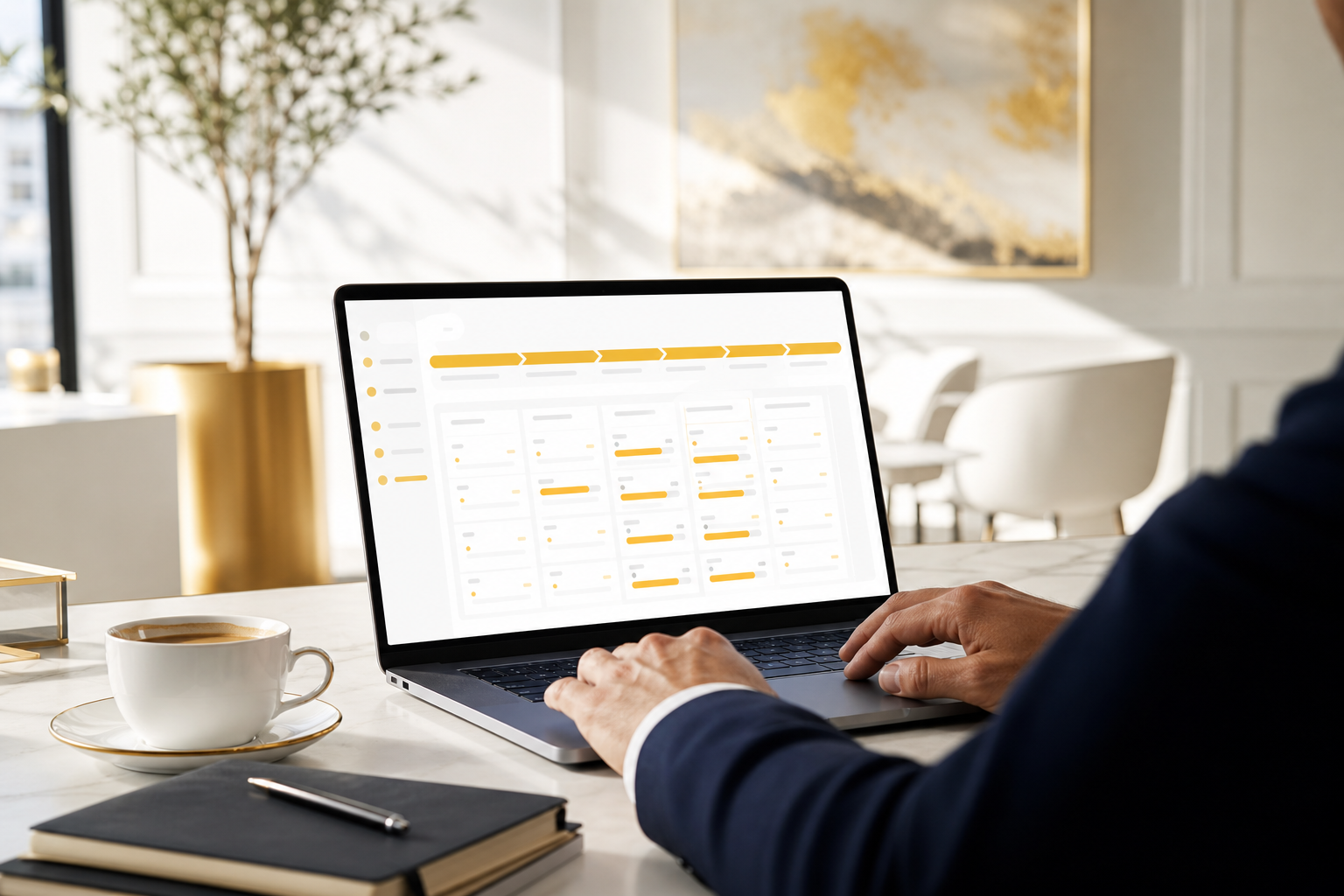 Sales team CRM dashboard with pipeline analytics