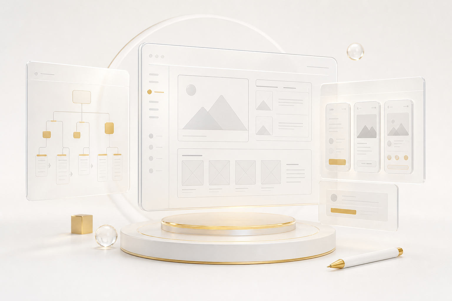 Product design wireframes and user experience architecture
