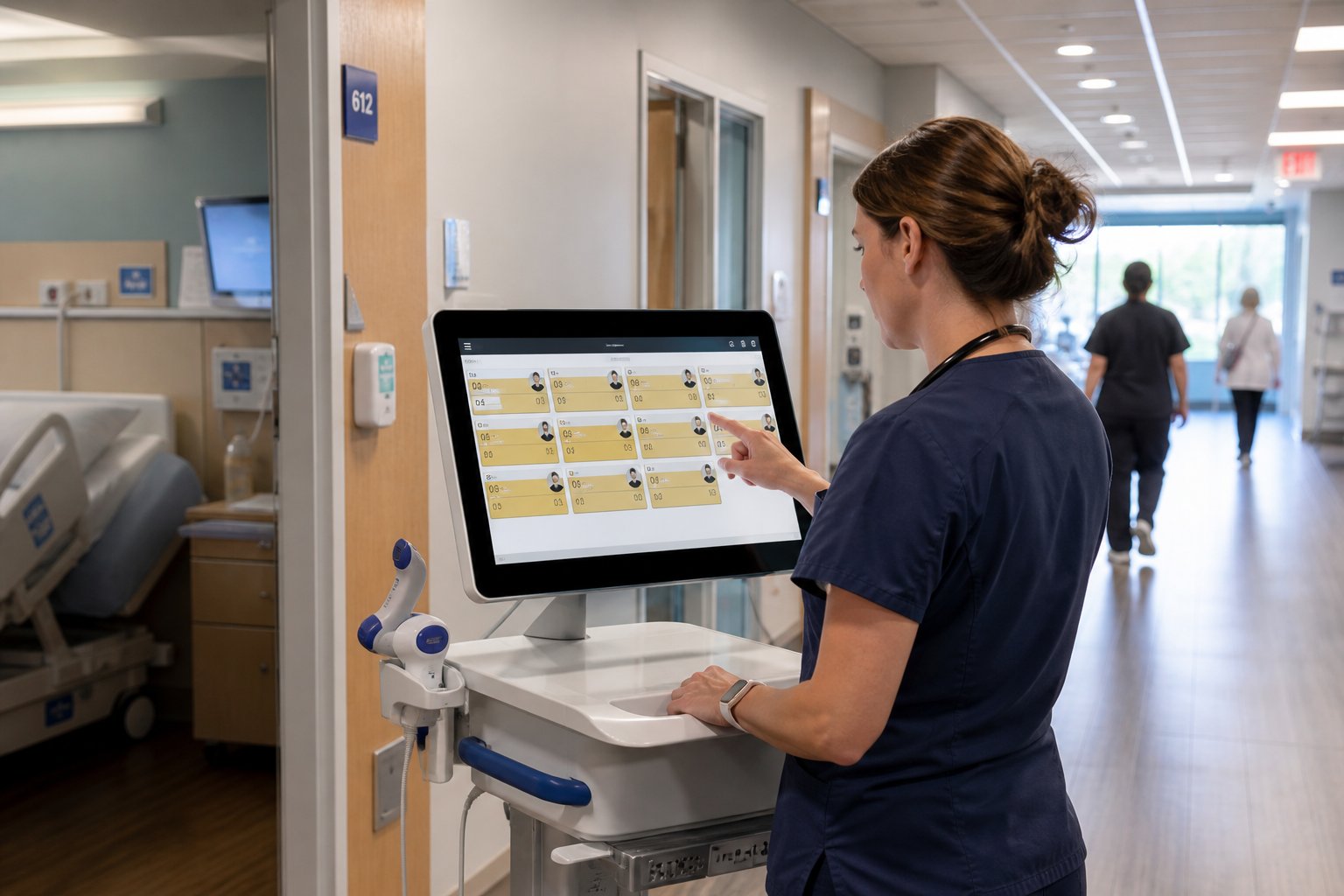Hospital teams coordinating admissions and occupancy through a clear, role-based HMS interface